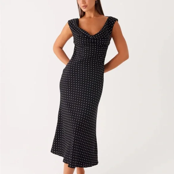 Role Model Maxi Dress - Black Polka Dot Peppermayo - Picture 5 of 8